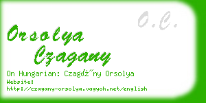 orsolya czagany business card